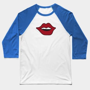 Pop Art Red Lips Baseball T-Shirt